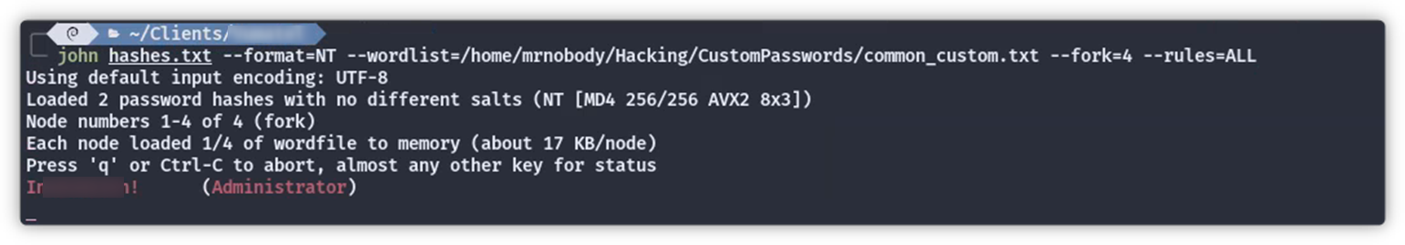 Cracking Admin Hash