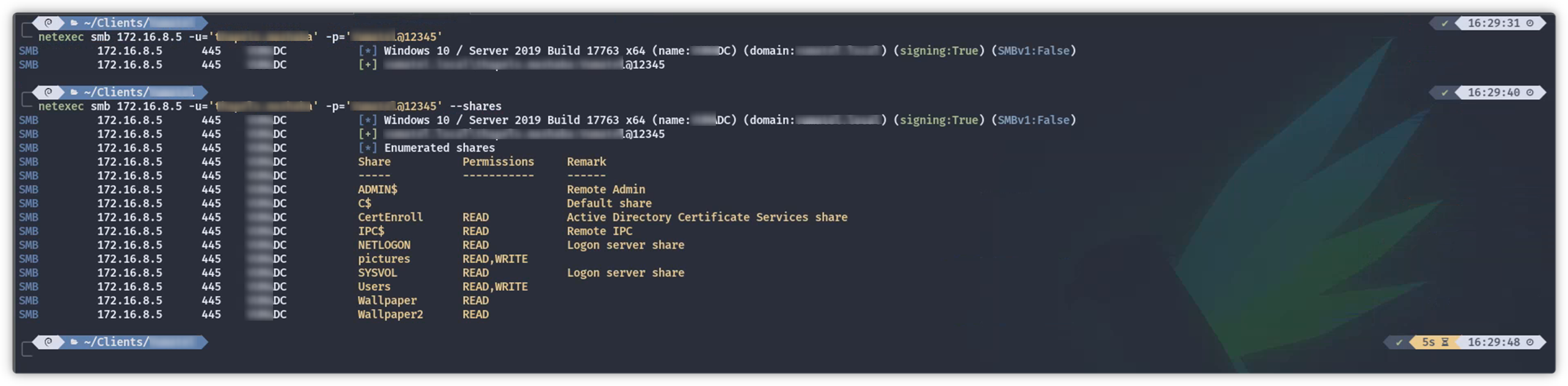 Netexec validate credentials